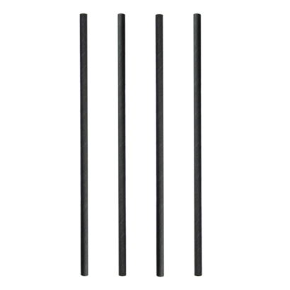 250 pailles papier ø 0,60x20 cm noires